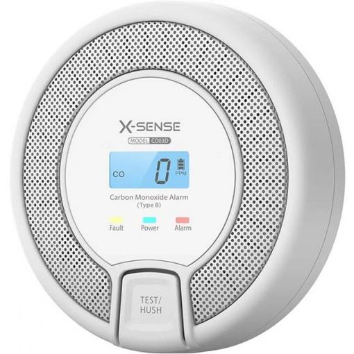 X-Sense CO03D-W detektor kouře s interním senzorem, možnost vzájemného propojení na baterii