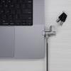 HYPER kabelový zámek pro notebooky, kódový zámek s klíčem 2 m MacBook Pro Cable Lock
