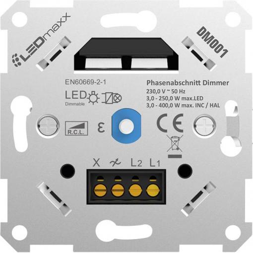 LEDmaxx DM001 univerzální stmívač Vhodné pro svítidlo: halogenová žárovka, LED žárovka bílá