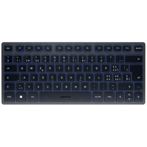 CHERRY KW 7100 MINI BT Bluetooth® klávesnice švýcarská, QWERTZ modrá Tiché klávesy, funkce Multipair