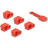 Delock zámek portu RJ45 LAN 20929 červená 20929
