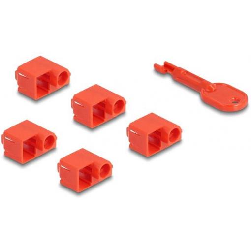 Delock zámek portu RJ45 LAN 20929 červená 20929