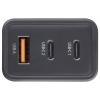 Intenso W65ACC GaN USB nabíječka, GaN, USB Power Delivery (USB-PD) , 1x USB A , 2x USB-C®, 65 W, černá