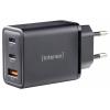 Intenso W65ACC GaN USB nabíječka, GaN, USB Power Delivery (USB-PD) , 1x USB A , 2x USB-C®, 65 W, černá