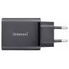 Intenso W65ACC GaN USB nabíječka, GaN, USB Power Delivery (USB-PD) , 1x USB A , 2x USB-C®, 65 W, černá