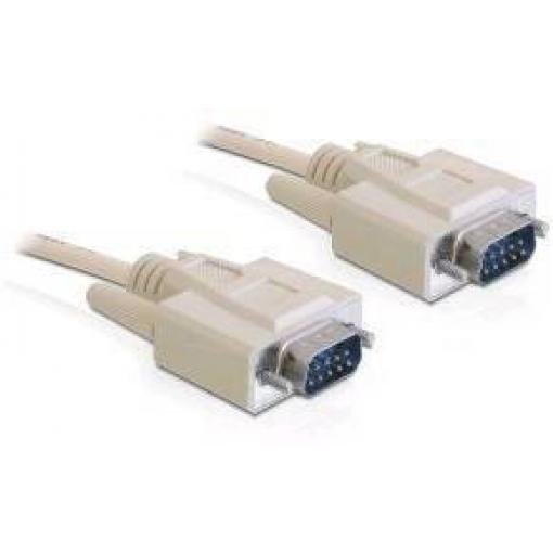 Delock sériový kabel [1x D-SUB zástrčka 9pólová - 1x D-SUB zástrčka 9pólová], 1 m, béžová