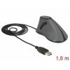 Delock 12527 optická ergonomická myš, přenos USB, 4 tlačítko, 800 dpi, vícebarevná