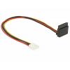Delock sériový kabel [1x floppy zásuvka 4pólová - 1x SATA], 0.3 m, černá, červená, žlutá