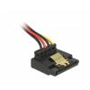 Delock sériový kabel [1x floppy zásuvka 4pólová - 1x SATA], 0.3 m, černá, červená, žlutá