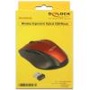 Delock 12493 optická ergonomická myš, přenos USB, 5 tlačítko, 1600 dpi, černá, červená