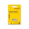 Delock 54075 skleněný USB flash disk 64 GB stříbrná 54075 USB, USB-A, USB-C®