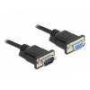 Delock pevný disk kabel [1x D-SUB zástrčka 9pólová - 1x D-SUB zásuvka 9pólová] 3 m černá