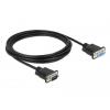 Delock pevný disk kabel [1x D-SUB zástrčka 9pólová - 1x D-SUB zásuvka 9pólová] 3 m černá