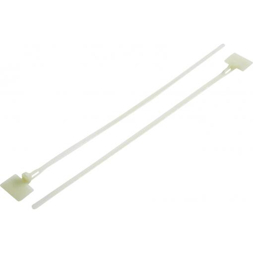 TRU COMPONENTS 1592847, TC-MHVC100203, stahovací pásky, 3.60 mm, 101 mm, transparentní, s popisovacím štítkem, rozpojitelná, 100 ks