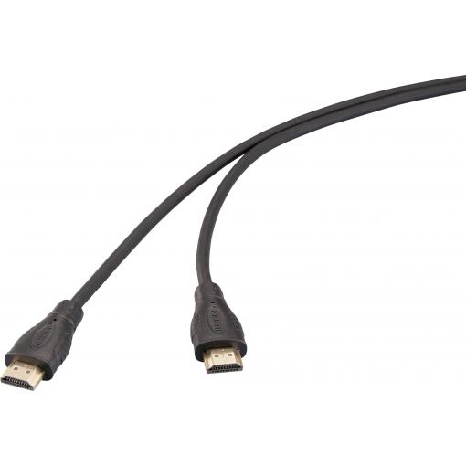 SpeaKa Professional HDMI kabel Zástrčka HDMI-A, Zástrčka HDMI-A 2.00 m černá SP-13660964 4K UHD, pozlacené kontakty HDMI kabel