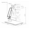 SpeaKa Professional držák monitoru SP-TMS-300 1 Displej: (s) 43,2 cm (17) - 81,3 cm (32) černá nastavitelná výška, naklápěcí, otočný