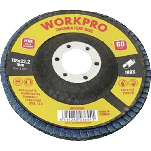 WorkPro WP407550 lamelový kotouč Průměr 115 mm Ø otvoru 22.2 mm 10 ks