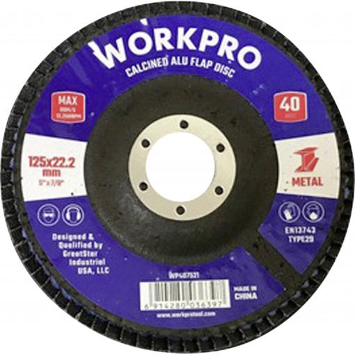 WorkPro WP407521 lamelový kotouč Průměr 125 mm Ø otvoru 22.2 mm 10 ks