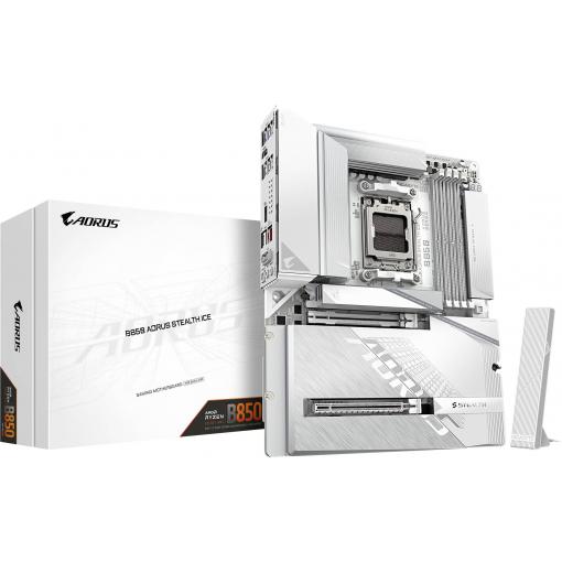 Gigabyte B850 A STEALTH ICE Základní deska Socket (PC) AMD AM5 Tvarový faktor ATX Čipová sada základní desky AMD® B850