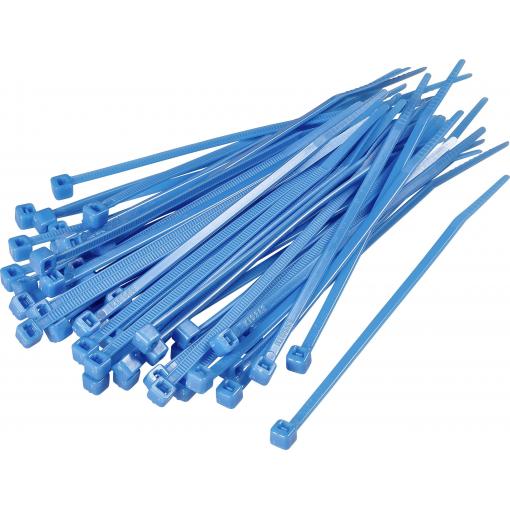 TRU COMPONENTS 1592873, TC-CV300S203, stahovací pásky, 4.80 mm, 300 mm, modrá, 100 ks