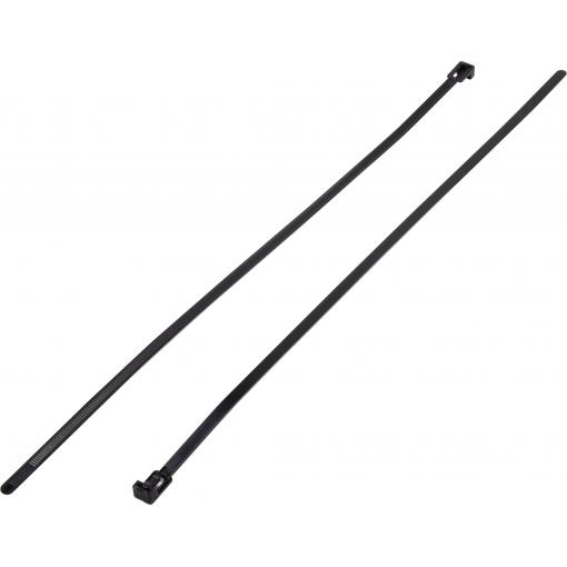 TRU COMPONENTS 1592884, TC-HV-500BK203, stahovací pásky, 8.50 mm, 500 mm, černá, rozpojitelná, 100 ks