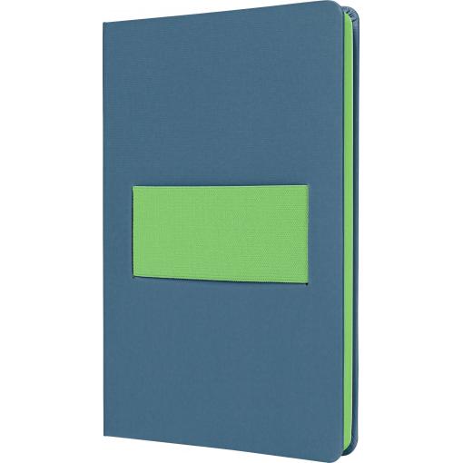 Sigel LS204 poznámková kniha Linescape Hardcover DIN A5 čtverečkovaný středně modrá , neonově zelená Počet listů: 88