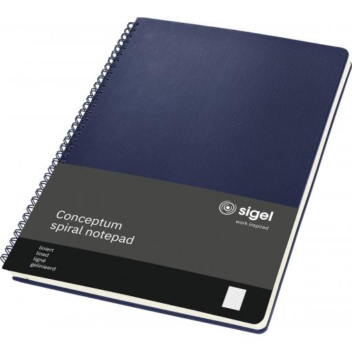 Sigel blok se spirálovou vazbou Conceptum Hardcover CO825 tmavě modrá A4 linkovaný Počet listů: 80