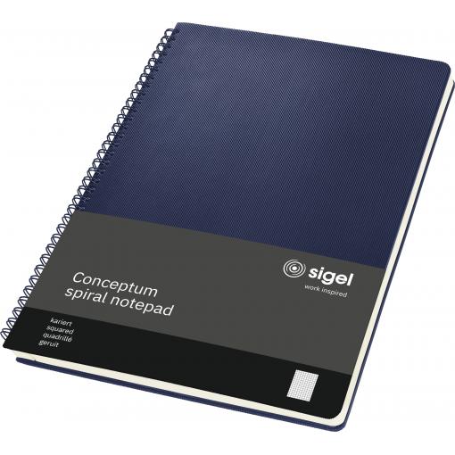 Sigel blok se spirálovou vazbou Conceptum Hardcover CO824 tmavě modrá A4 čtverečkovaný Počet listů: 80