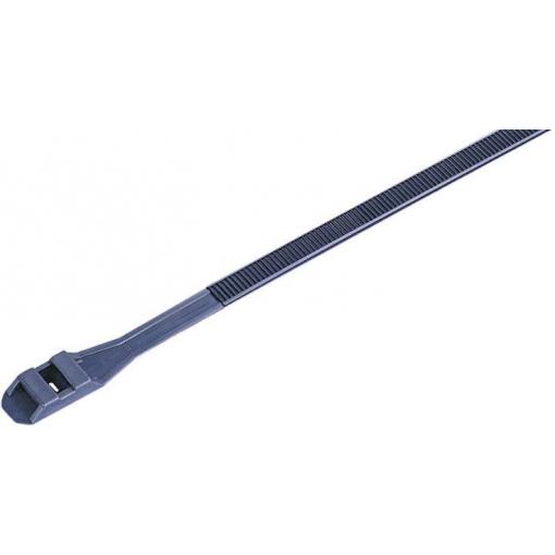TRU COMPONENTS 1592900, TC-DLR360BK203, stahovací pásky, 9 mm, 360 mm, černá, s dvojitou hlavou, odolná vůči UV záření, 100 ks