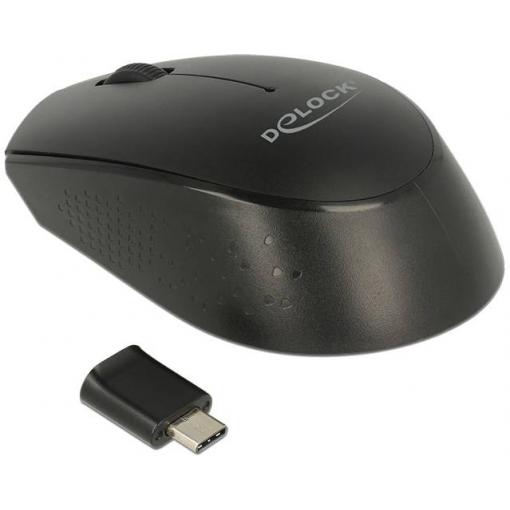 Delock 12526 optická myš, přenos USB, 2 tlačítko, 1000 dpi, černá