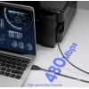 Renkforce USB kabel USB 2.0 USB-A zástrčka, USB-B zástrčka 0.50 m černá RF-6830424