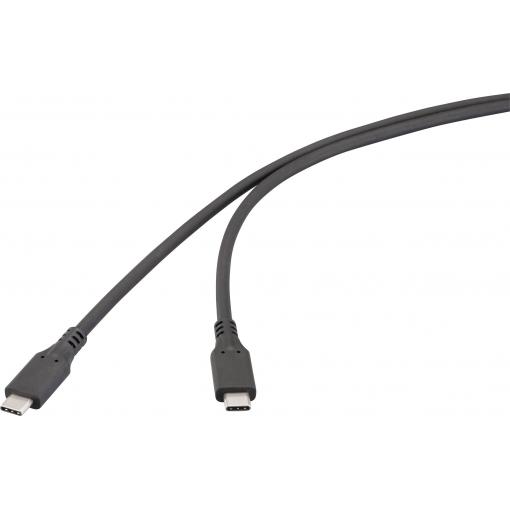 Renkforce USB kabel USB 4.0 USB-C ® zástrčka 1.00 m černá RF-6830438