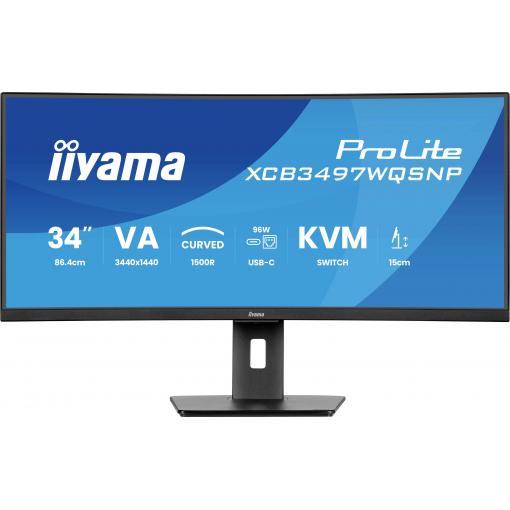 Iiyama ProLite XCB3497WQSNP-B1 LED monitor 86.4 cm (34 palec)3440 x 1440 Pixel, 21:9, 0.4 ms, VA LED