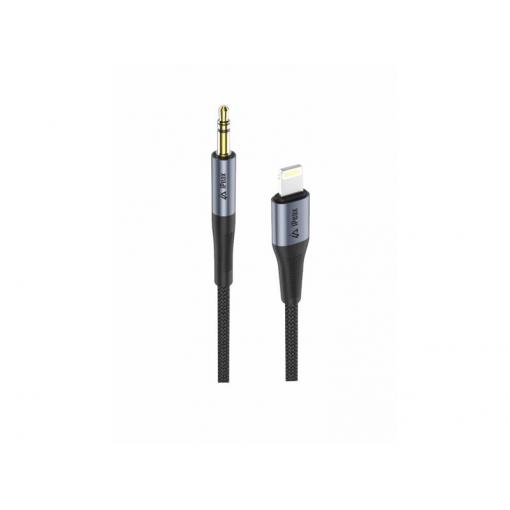Adaptér iPEAX 90010138 Lightning / JACK 3,5mm (pro poslech hudby) Black