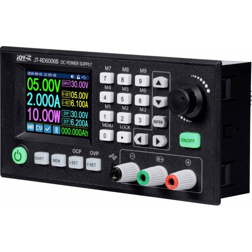 Joy-it RD6006B laboratorní zdroj s nastavitelným napětím, 0 - 60 V, 0 - 6 A, lze dálkově ovládat, lze programovat, kompaktní forma, výstup 2 x, RD6006B