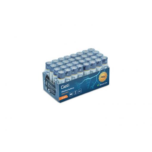 Baterie AAA (LR03) alkalická GETI 1,5V 32ks