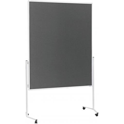 magnetoplan moderační tabule 2111101 (d x š x v) 1730.00 x 1200 x 1500 mm plsť šedá oboustranně použitelné, včetně koleček, nástěnka 2111101