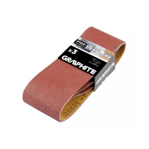Plátno brusné nekonečný pás 75x457mm P100 GRAPHITE 58T363 3ks