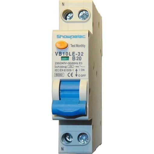 Jistič s proudovým chráničem VB10LE B20/30mA, typ A, 230 V
