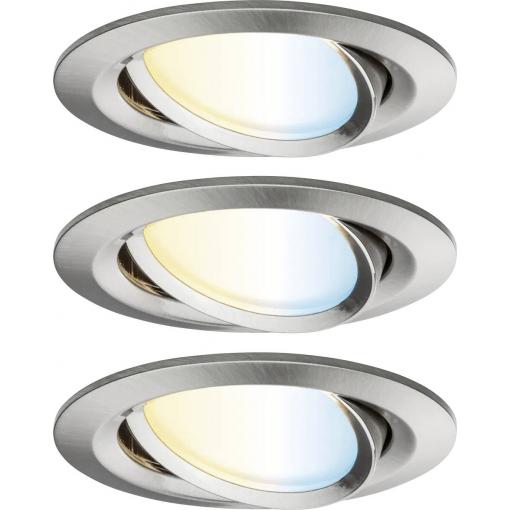 Paulmann 92441 LED stropní svítidlo, LED vestavné svítidlo, 6 W, železo (kartáčované)