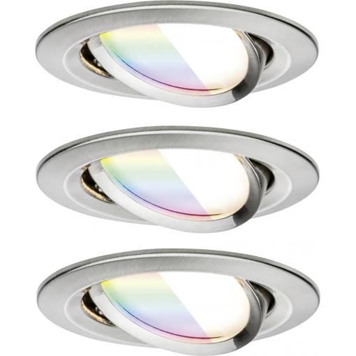 Paulmann 92434 LED stropní svítidlo, LED vestavné svítidlo, 6 W, železo (kartáčované)