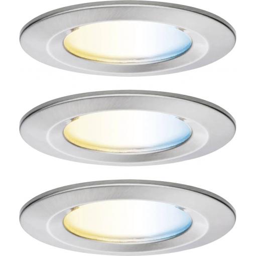 Paulmann 92443 LED stropní svítidlo, LED vestavné svítidlo, 6 W, železo (kartáčované)