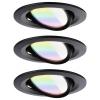 Paulmann 92437 LED stropní svítidlo, LED vestavné svítidlo, 6 W, černá (matná)