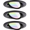 Paulmann 92437 LED stropní svítidlo, LED vestavné svítidlo, 6 W, černá (matná)