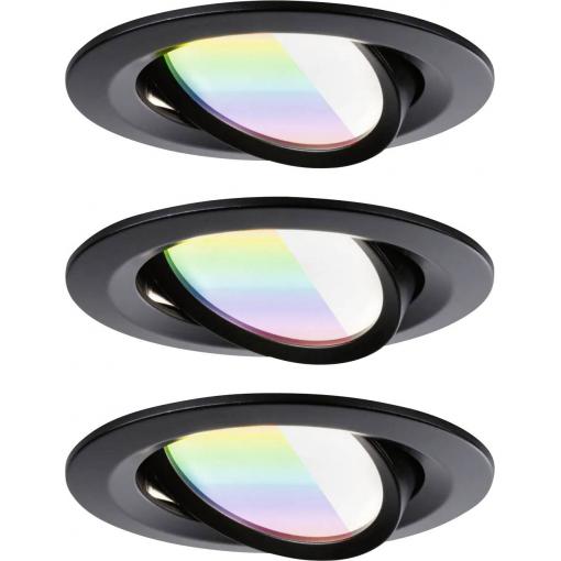 Paulmann 92437 LED stropní svítidlo, LED vestavné svítidlo, 6 W, černá (matná)