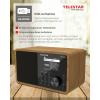 Telestar TOP 200 Holz 5701200 internetové přenosné rádio, internetové, DAB+, FM, Bluetooth, USB, Wi-Fi, AUX, dřevo