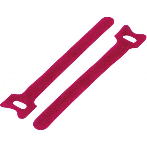TRU COMPONENTS TC-MGT-310RD203 kabelový manažer na suchý zip ke spojování háčková a flaušová část (d x š) 310 mm x 16 mm červená 1 ks