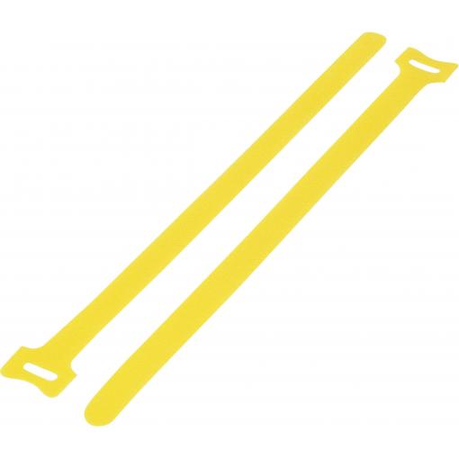TRU COMPONENTS TC-MGT-150YW203 kabelový manažer na suchý zip ke spojování háčková a flaušová část (d x š) 150 mm x 12 mm žlutá 1 ks