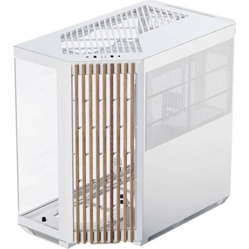 APNX APNX V1-W-WT-V1 midi tower pouzdro bílá, dřevo boční okno