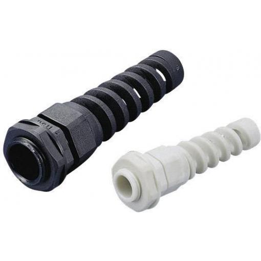 TRU COMPONENTS 1593288 kabelová průchodka se spirálou chránící proti ohybu PG13.5 polyamid černá (RAL 9005) 1 ks